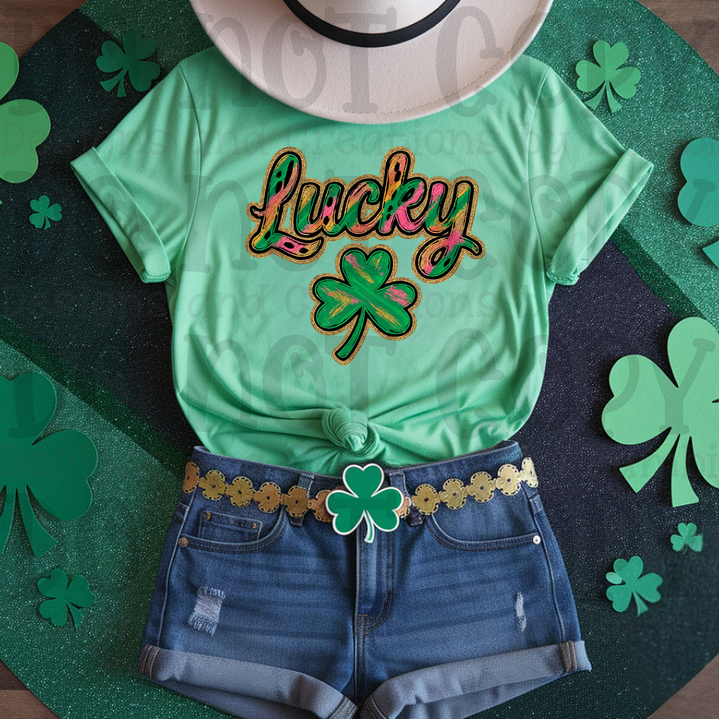 Lucky with Shamrock Colorful