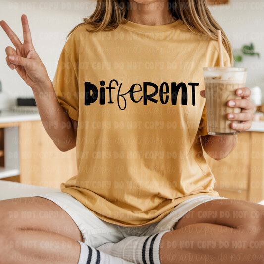 Different in Funky Font and Black Font