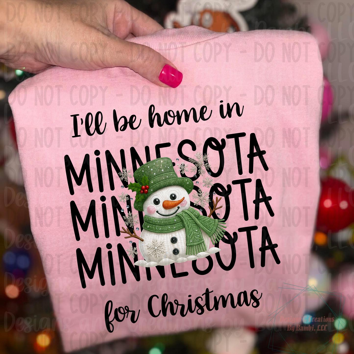 I'll Be Home in States Sage Snowman Black Font Digital Bundle
