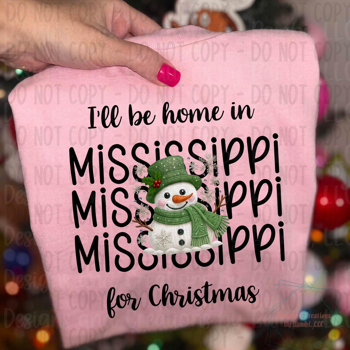 I'll Be Home in States Sage Snowman Black Font Digital Bundle
