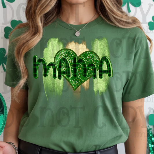 Mama in Green with Brushstrokes