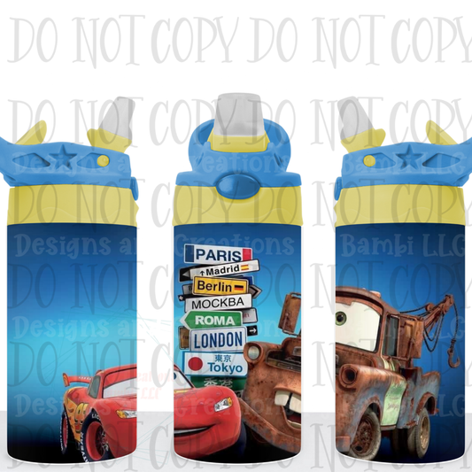 McQueen and Mater 12 oz Flip Top Sublimation Tumbler