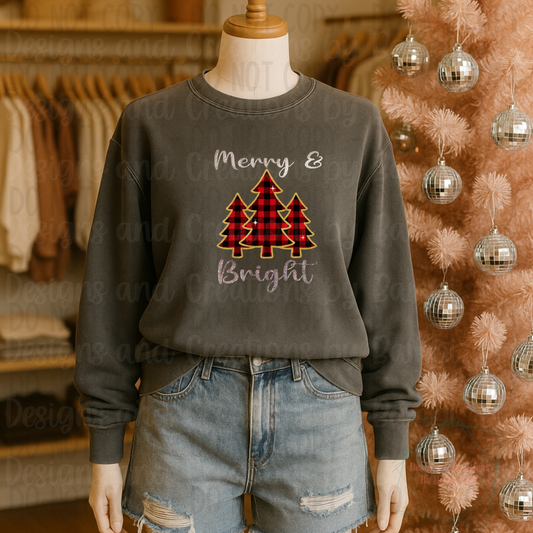 Merry and Bright Plaid Trees