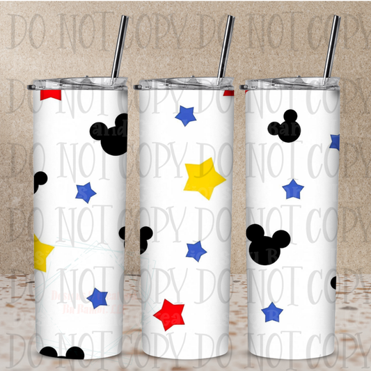 Mickey Faces 20 oz Skinny Sublimation Tumbler