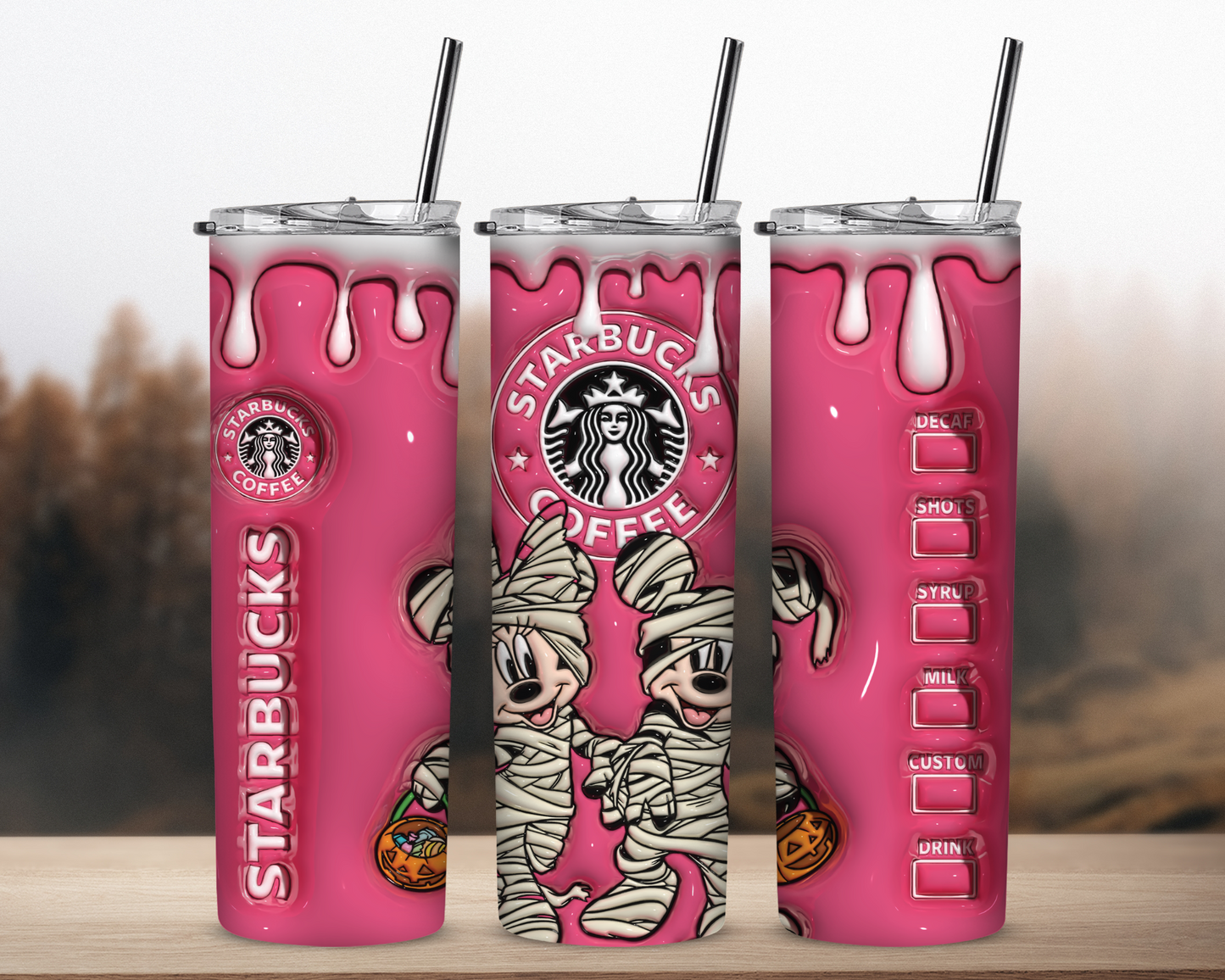 It's a Mummy Kind of Day 3D Puff 20 oz Skinny Sublimation Tumbler
