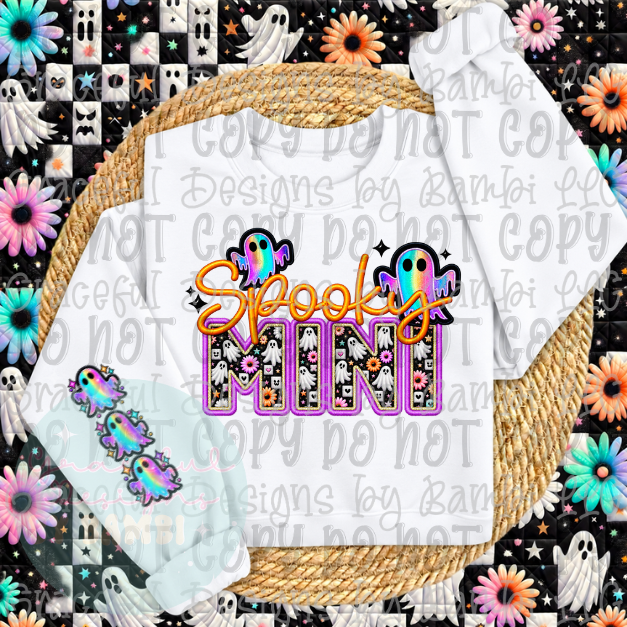 Faux Embroidered Spooky Title with Sleeve Collection
