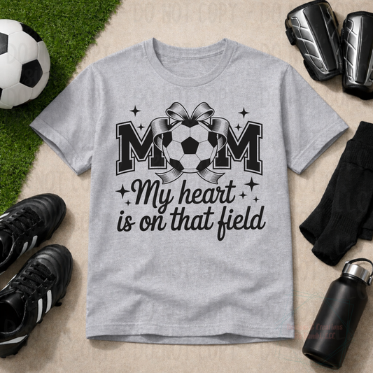 Mom Heart on the Field Soccer