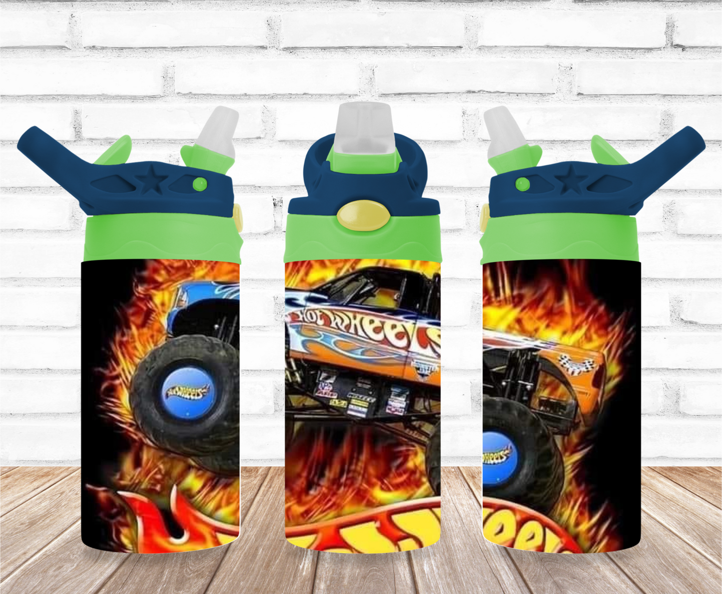 Monster Trucks 12oz Flip Top Sublimation Tumbler