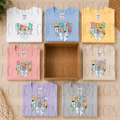 Multi Font School Grade Collection