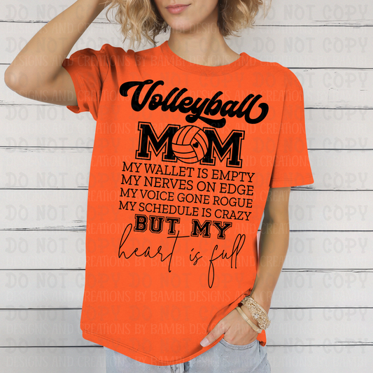 My Wallet Is Empty Volleyball Mom