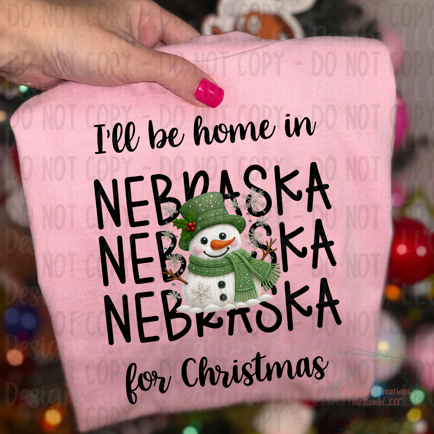 I'll Be Home in States Sage Snowman Black Font Digital Bundle