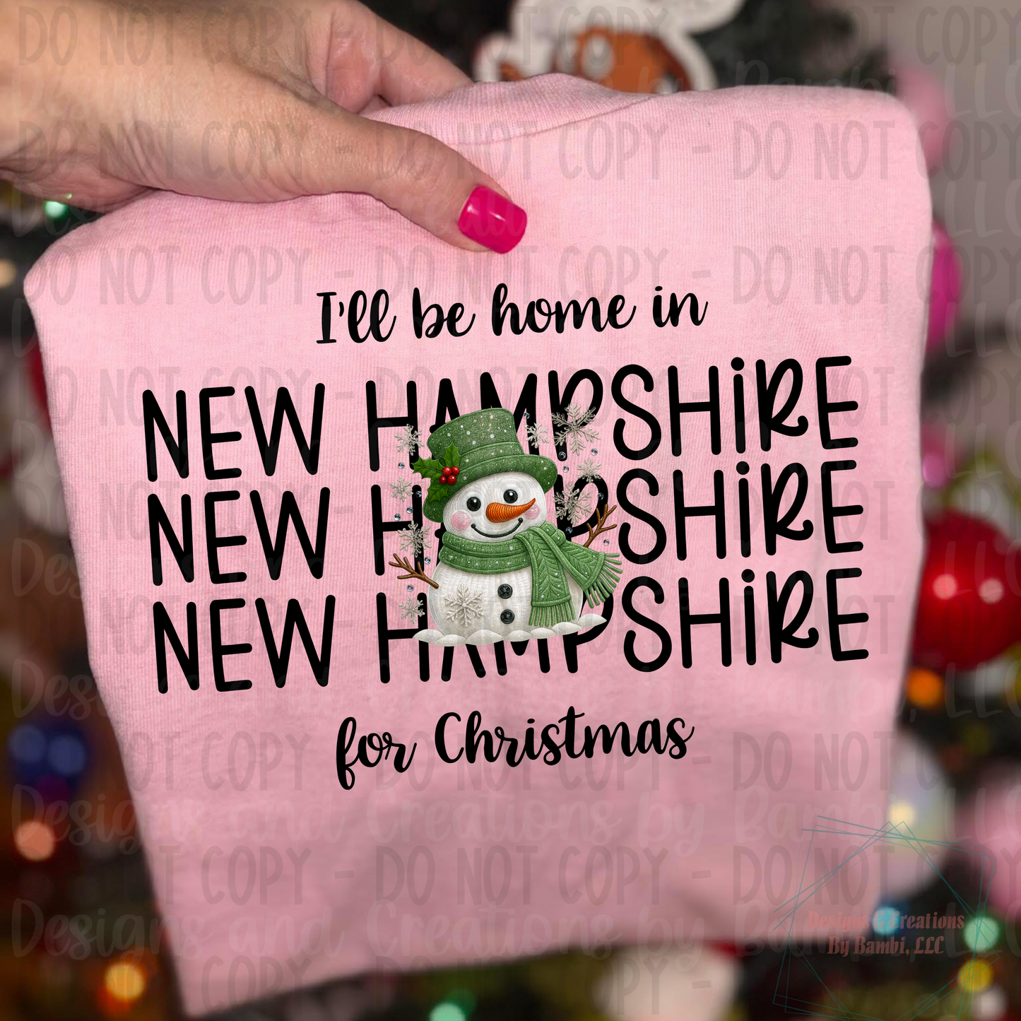 I'll Be Home in States Sage Snowman Black Font Digital Bundle