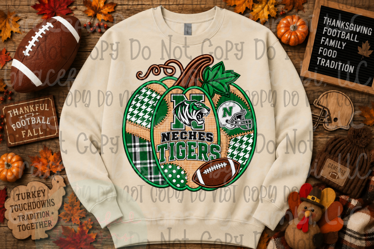 Faux Embroidery Local School Pumpkin Collection