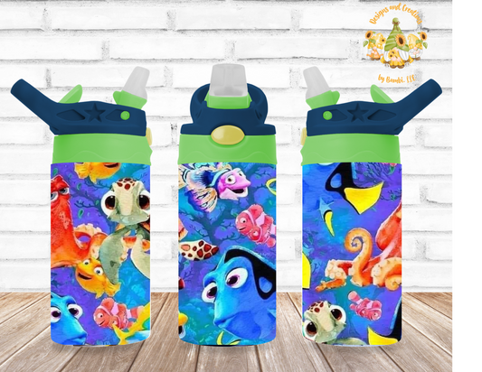 Nemo and Dory 12oz Flip Top Sublimation Tumbler