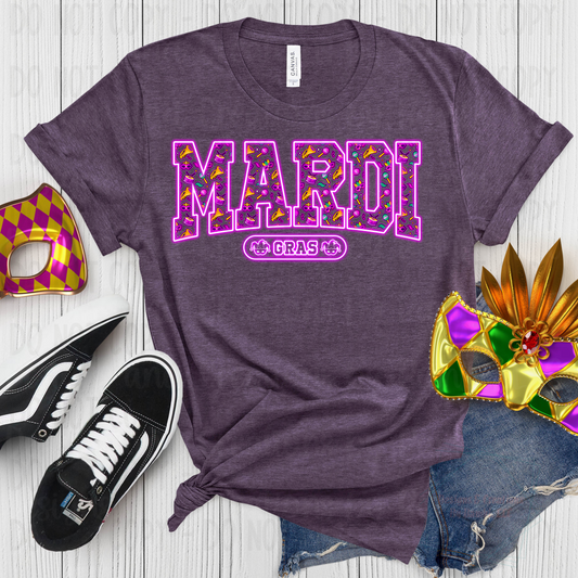 Neon Purple Mardi Gras