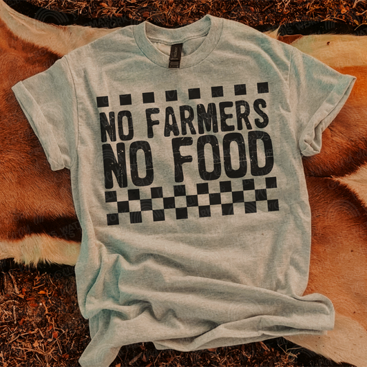 No Farmers No Food Black Font
