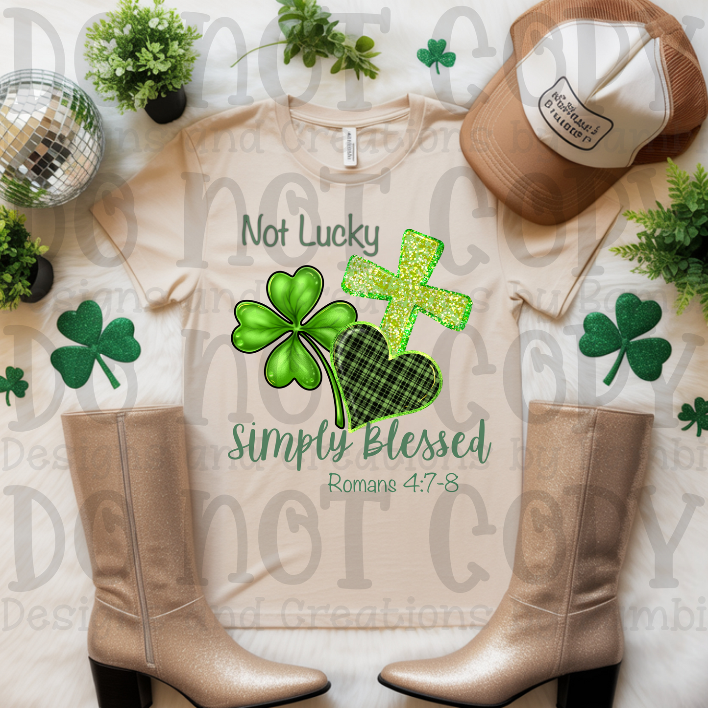 Not Lucky Blessed Green