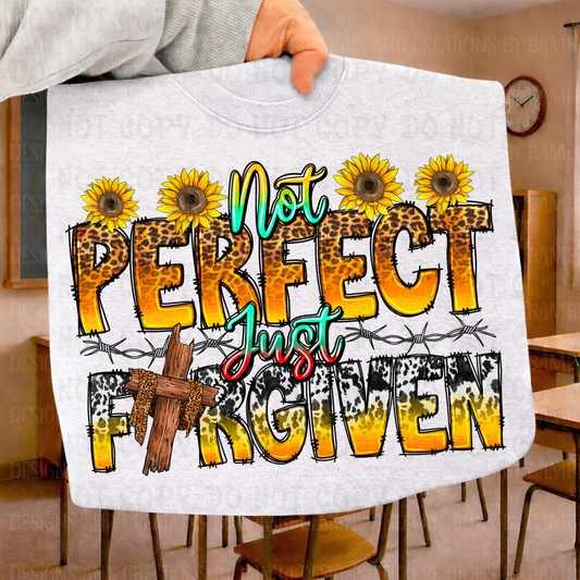 Not Perfect Just Forgiven in Animal Print