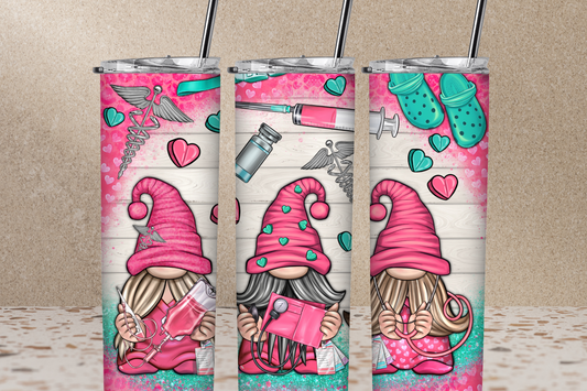 Nurse Gnomes 20 oz Skinny Sublimation Tumbler