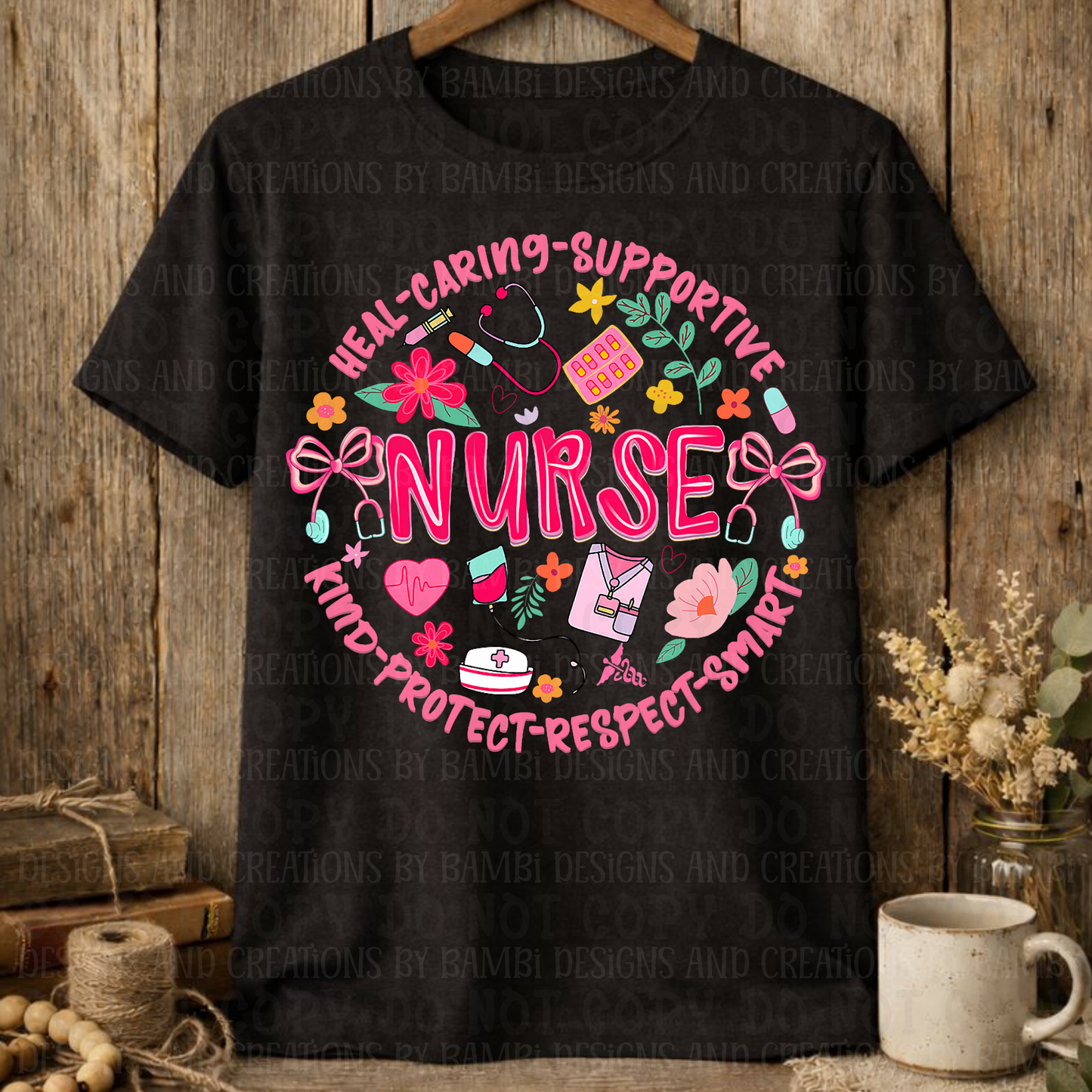 Nurse in Bright Pink with Essentials