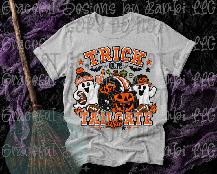 Faux Embroidery Trick or Tailgate Football Collection