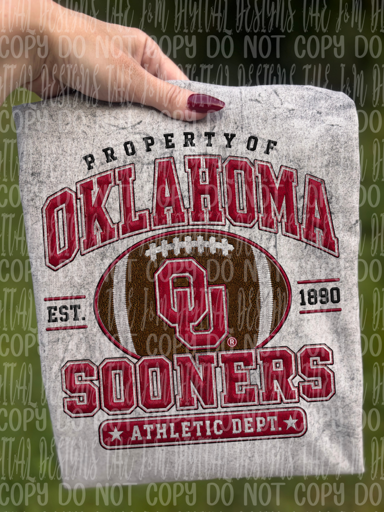 Faux Embroidery Property of College Collection