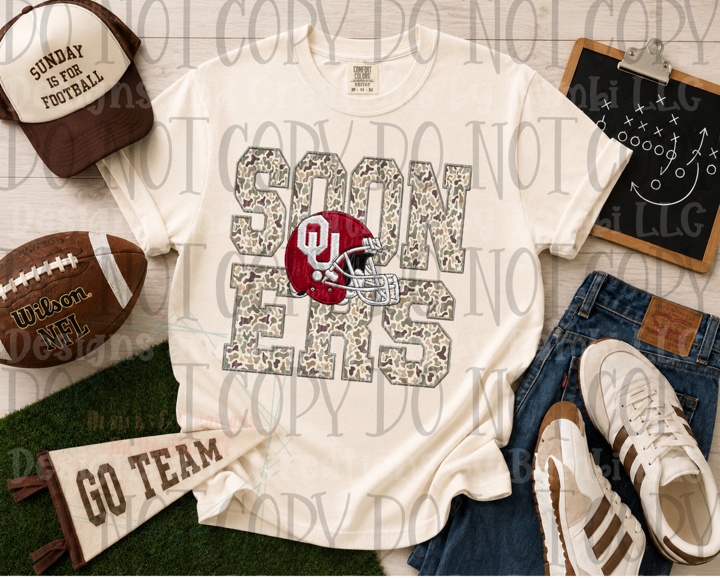 OU Sooners Faux Embroidery