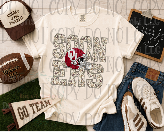 OU Sooners Faux Embroidery