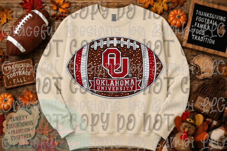 Faux Sequin Football Mascot Collection