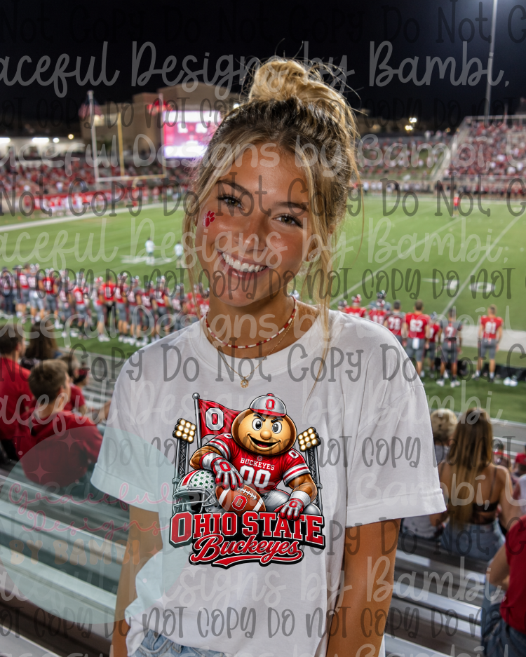 Faux Embroidery Football Mascot Collection