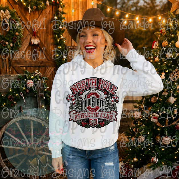 Faux Embroidered North Pole Football Collection