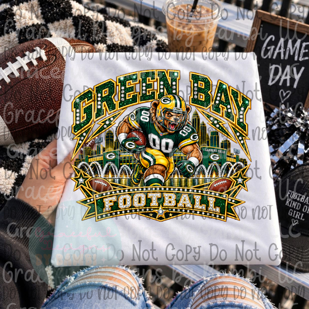 Faux Glittery/Embroidered Football Legends Collection