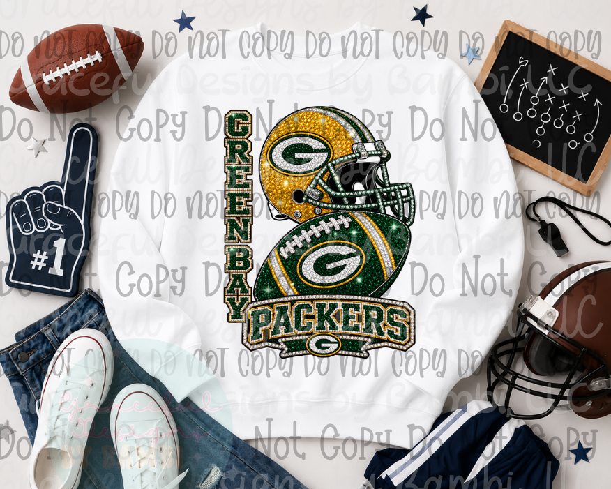 Faux Bling Sequin Football Collection