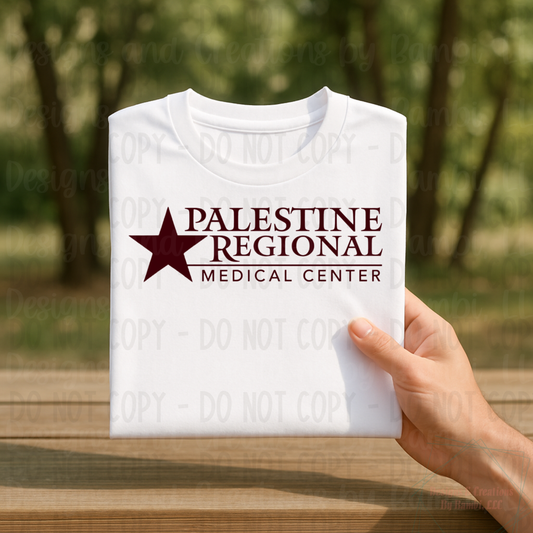 Palestine Regional Medical Center in Maroon Font