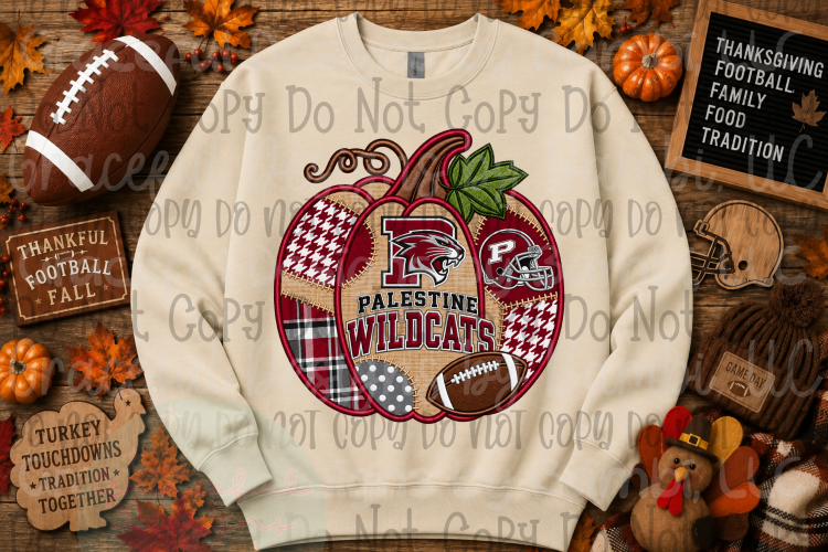 Faux Embroidery Local School Pumpkin Collection