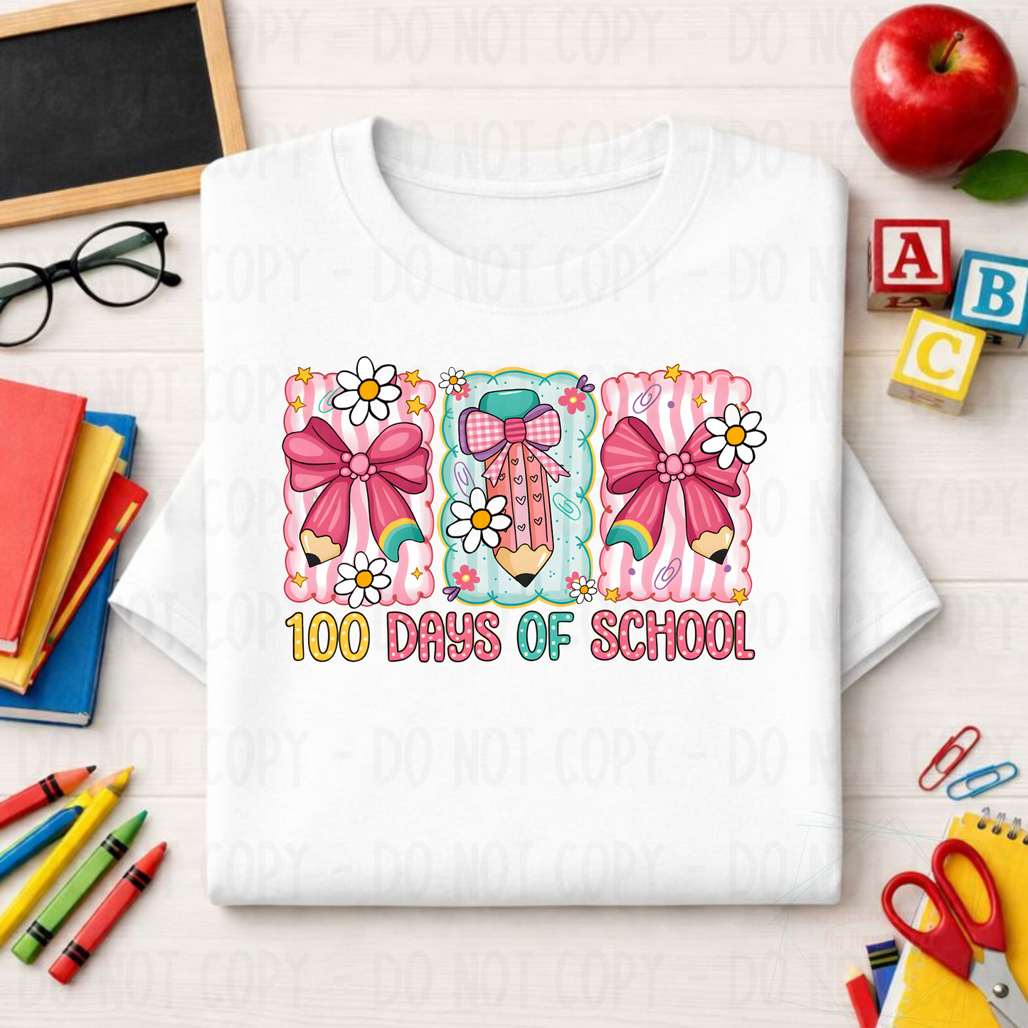 Pastel 100 Days of School Coquette
