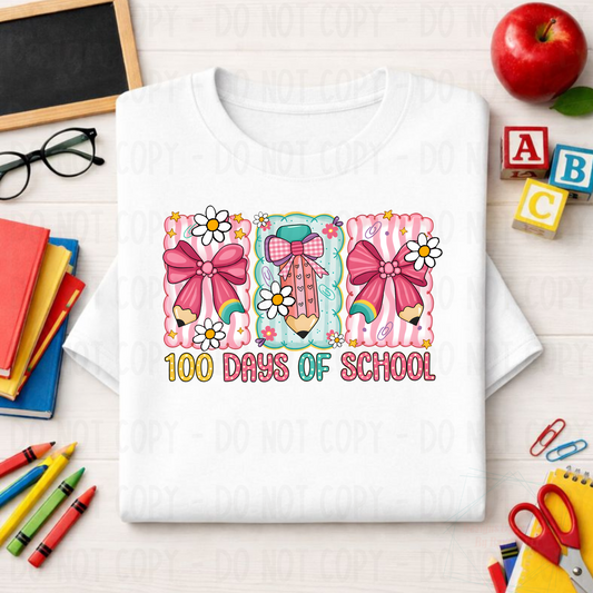 Pastel 100 Days of School Coquette