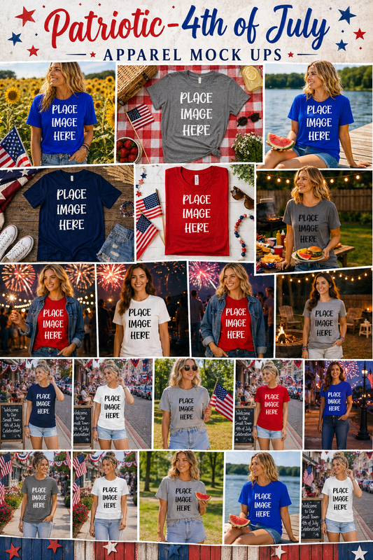 Patriotic-4th of July Outdoors Apparel Mock Ups
