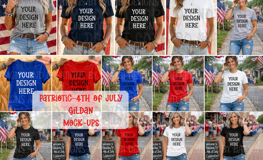 Patriotic- 4th of July Gildan Apparel Mock Ups