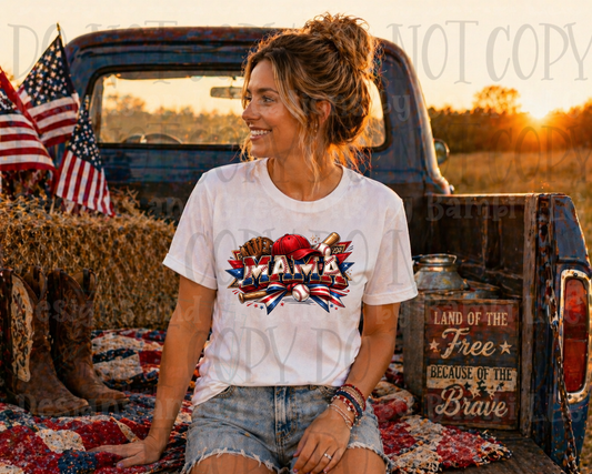 Patriotic Baseball Mama