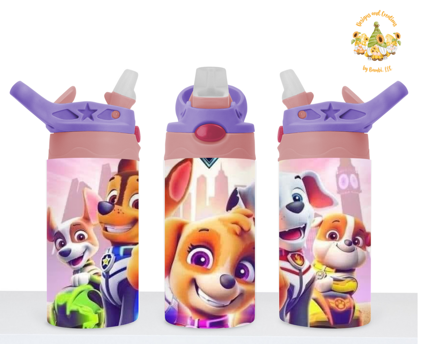 Skye and The Mighty Pups 12oz Flip Top Sublimation Tumbler