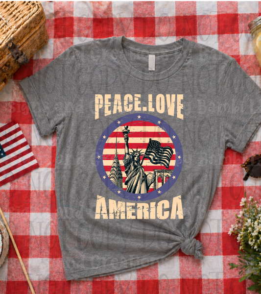 Peace Love America Distressed Font