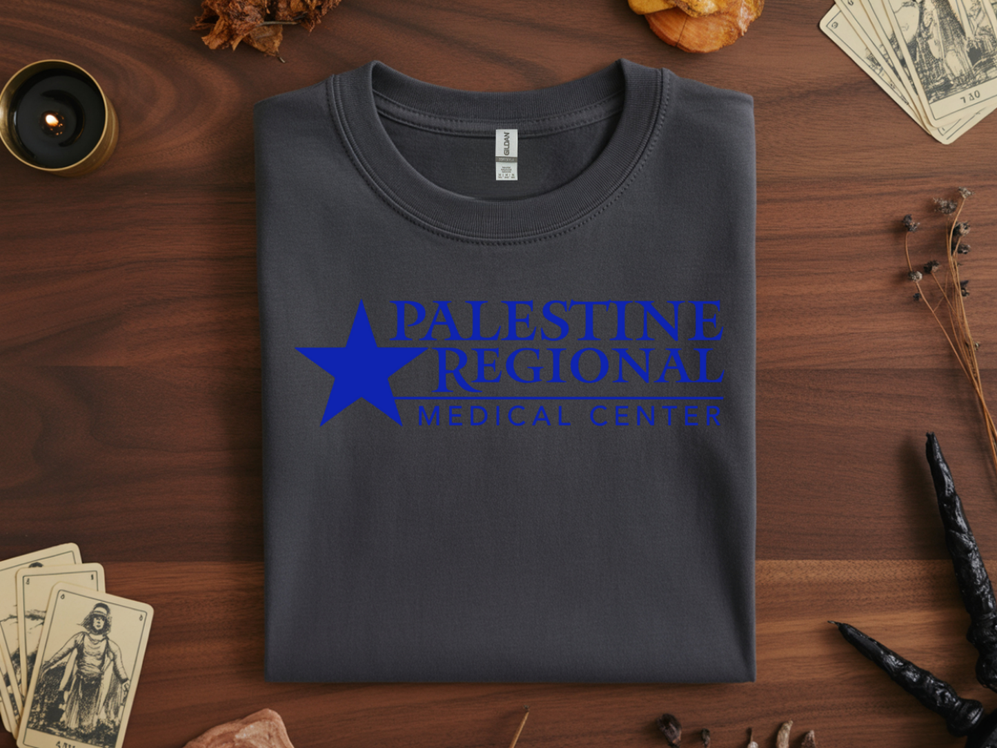 Palestine Regional Medical Center in Bright Blue Font