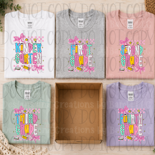 Pink Checkered Grade School Collection