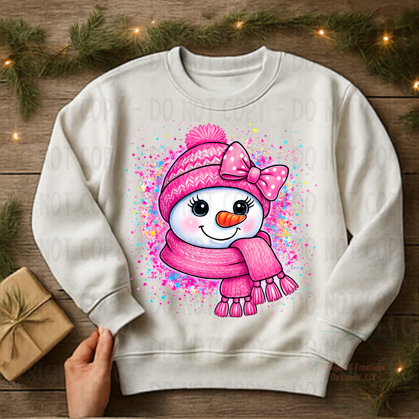 Pink Festive Snowman