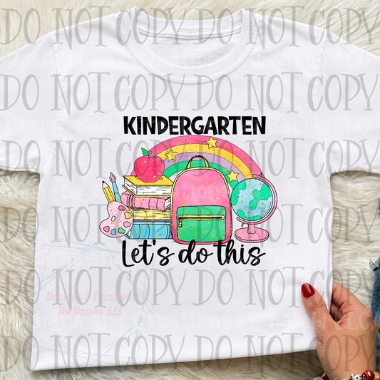 Pink Kindergarten Let's Do This