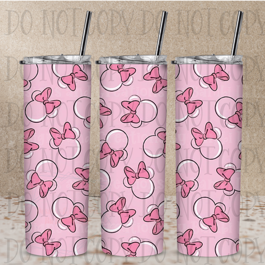 20oz Sublimation Pink Minnie 20 oz Skinny Sublimation Tumbler