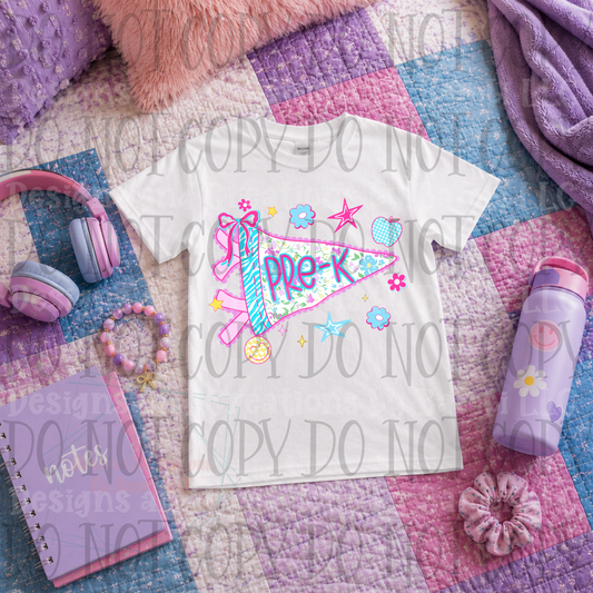 Neon Preppy Back to School Grade Girls Collection