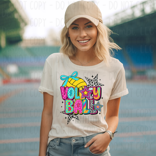 Preppy Bright Colored Volleyball