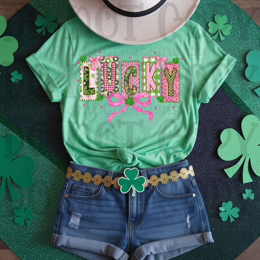 Preppy Coquette Lucky with Pink